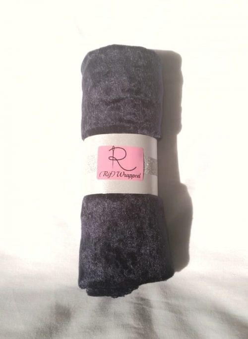 Navy Blue Velvet Scarf