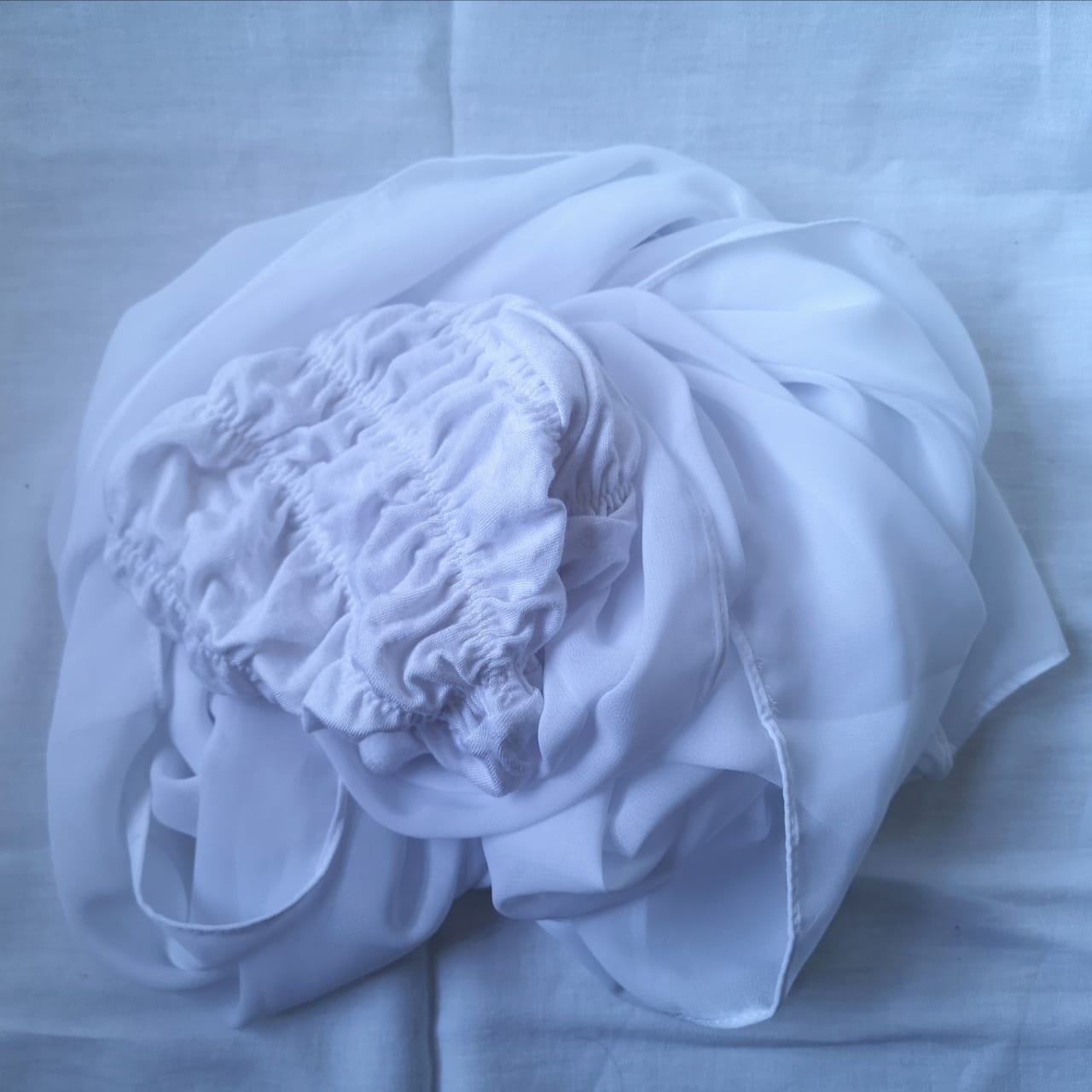 White Eezi-Wrap Chiffon Scarf