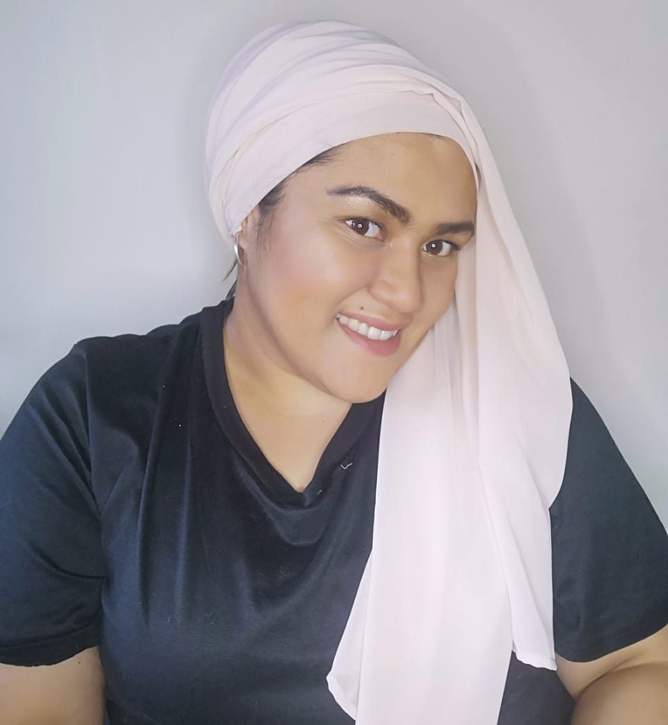 Blush Eezi-Wrap Chiffon Scarf - Image 2