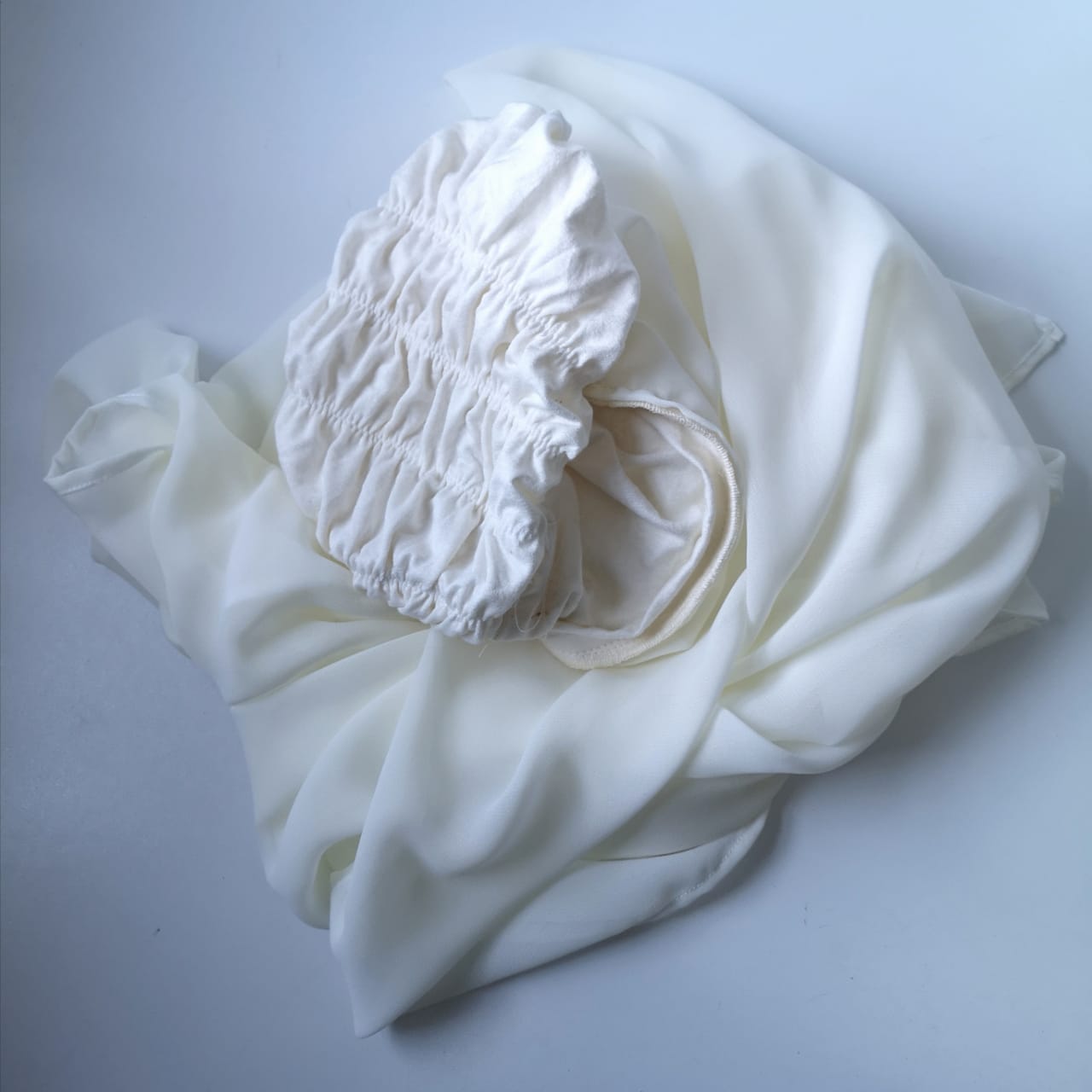 Cream Eezi-Wrap Chiffon Scarf